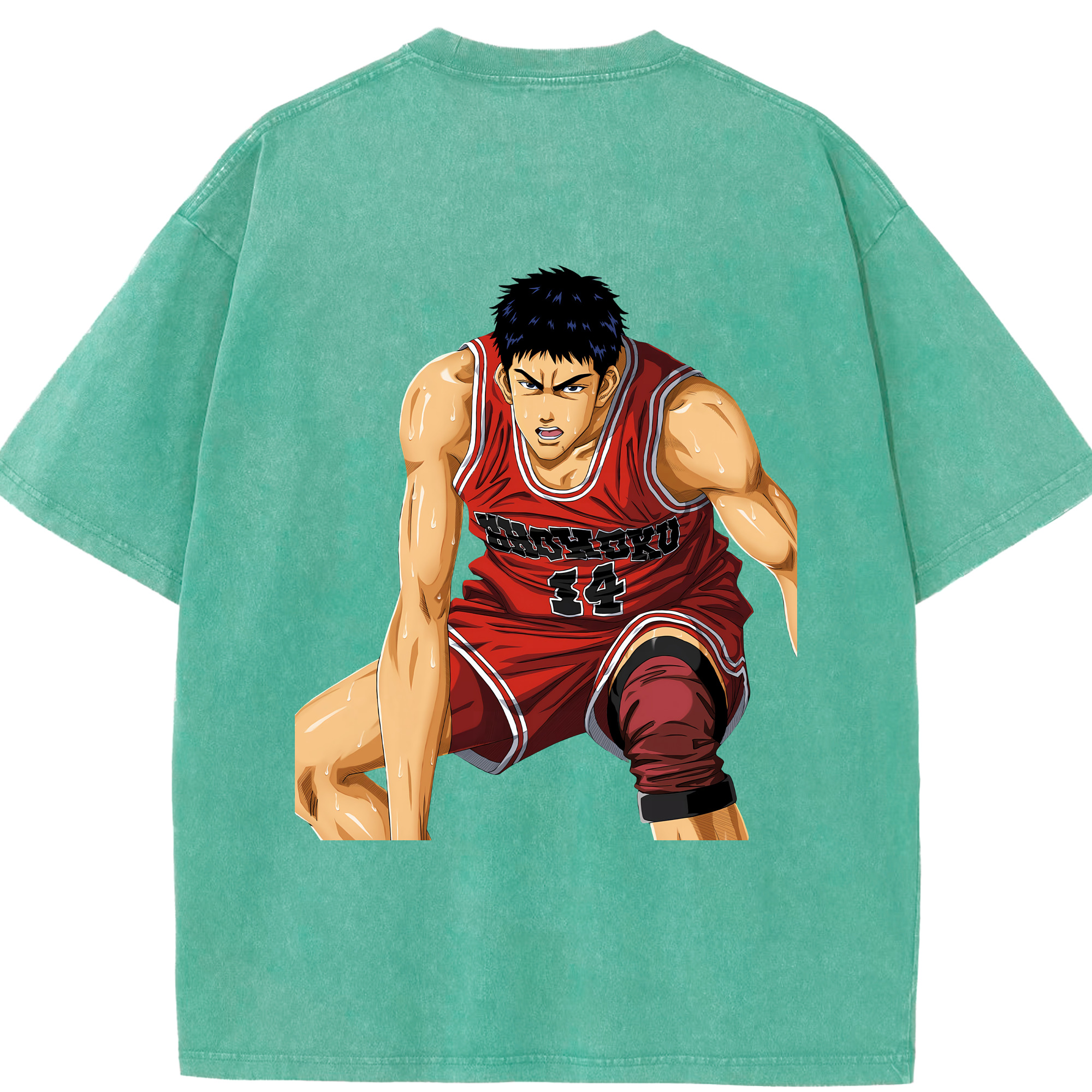（画像用） SLAM DUNK／スラムダンク 綿100% ヴィンテージ風 半袖Tシャツ（背面プリント）